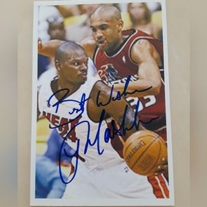 Miami heat autograph NBA Jamal Mashburn signed photo Lebron James Dwyane Wade